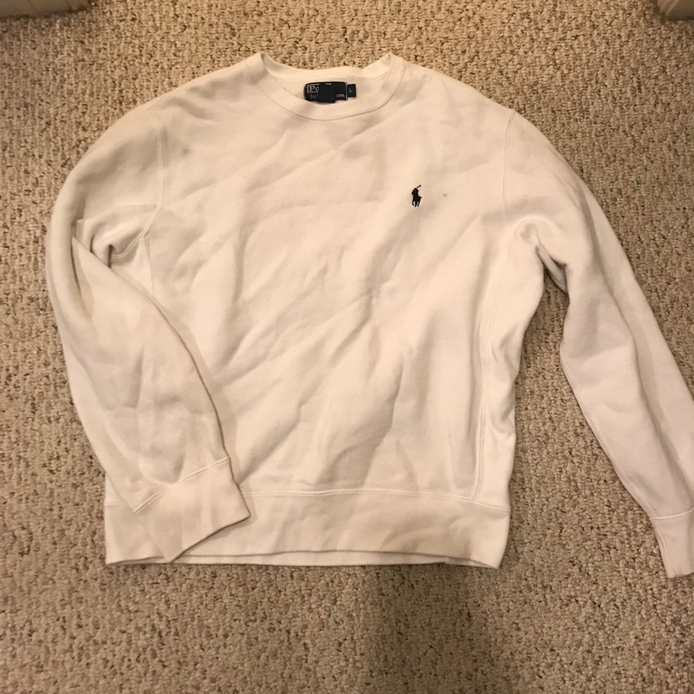 Men’s cream polo sweatshirt